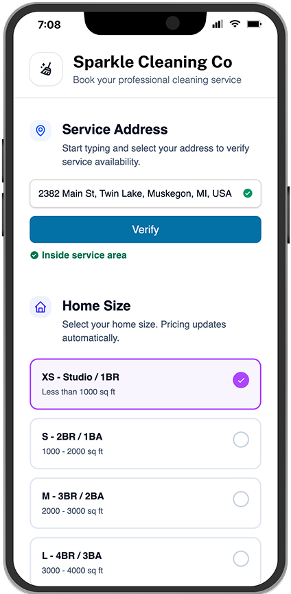 Proper mobile booking